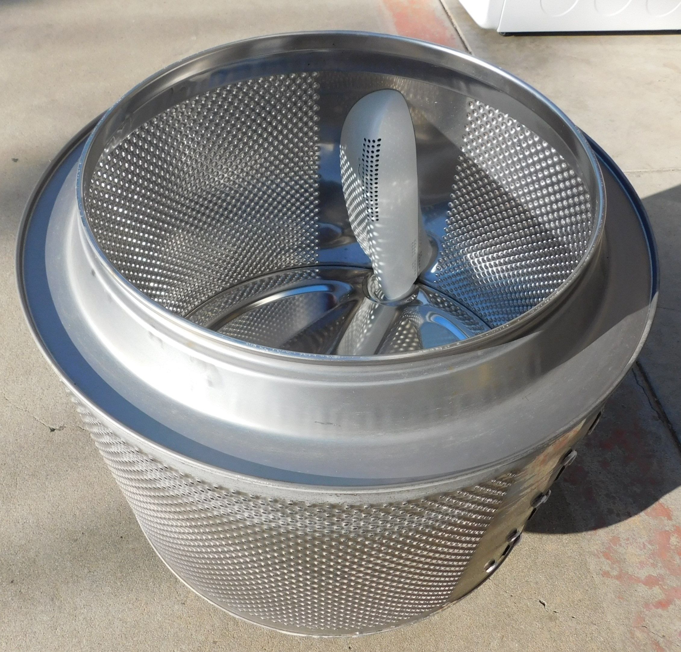 Fire Pit Front Load Washer Tub For Use As On Stand Fire Pit