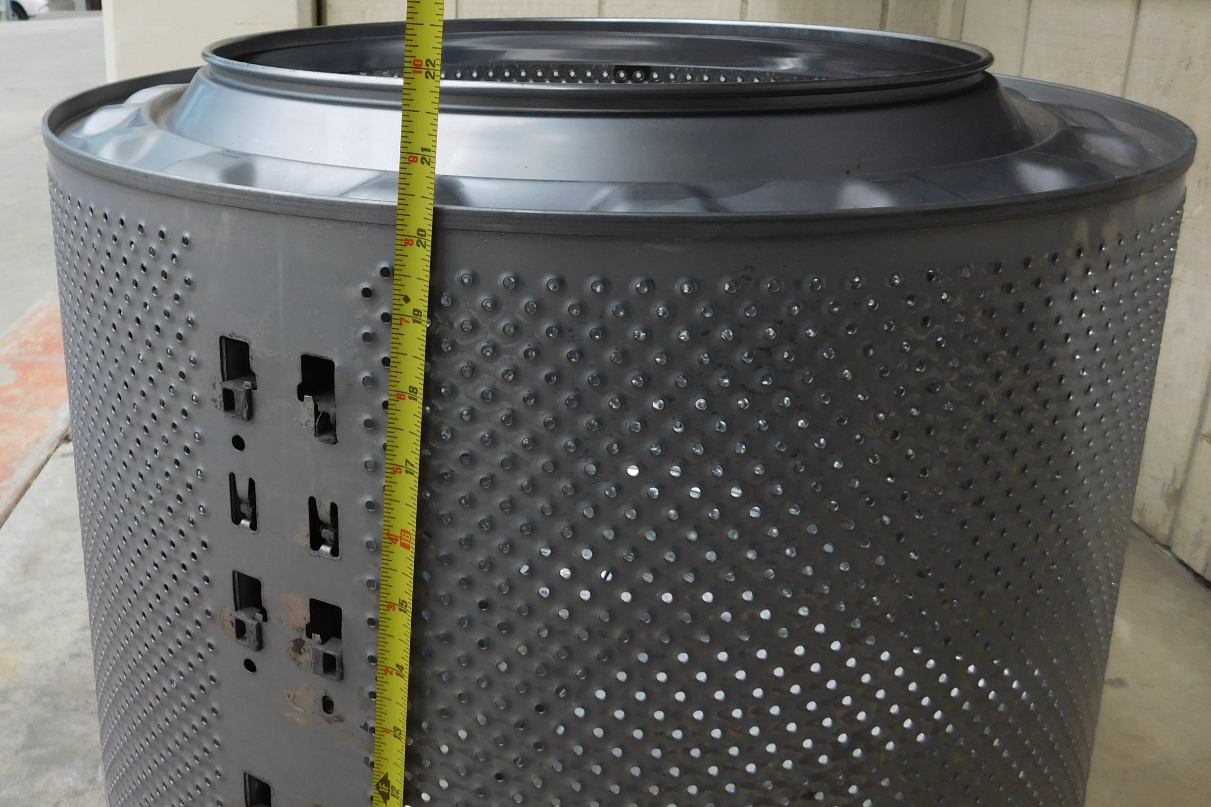 Fire Pit Front Load Washer Tub For Use As On Stand Fire Pit