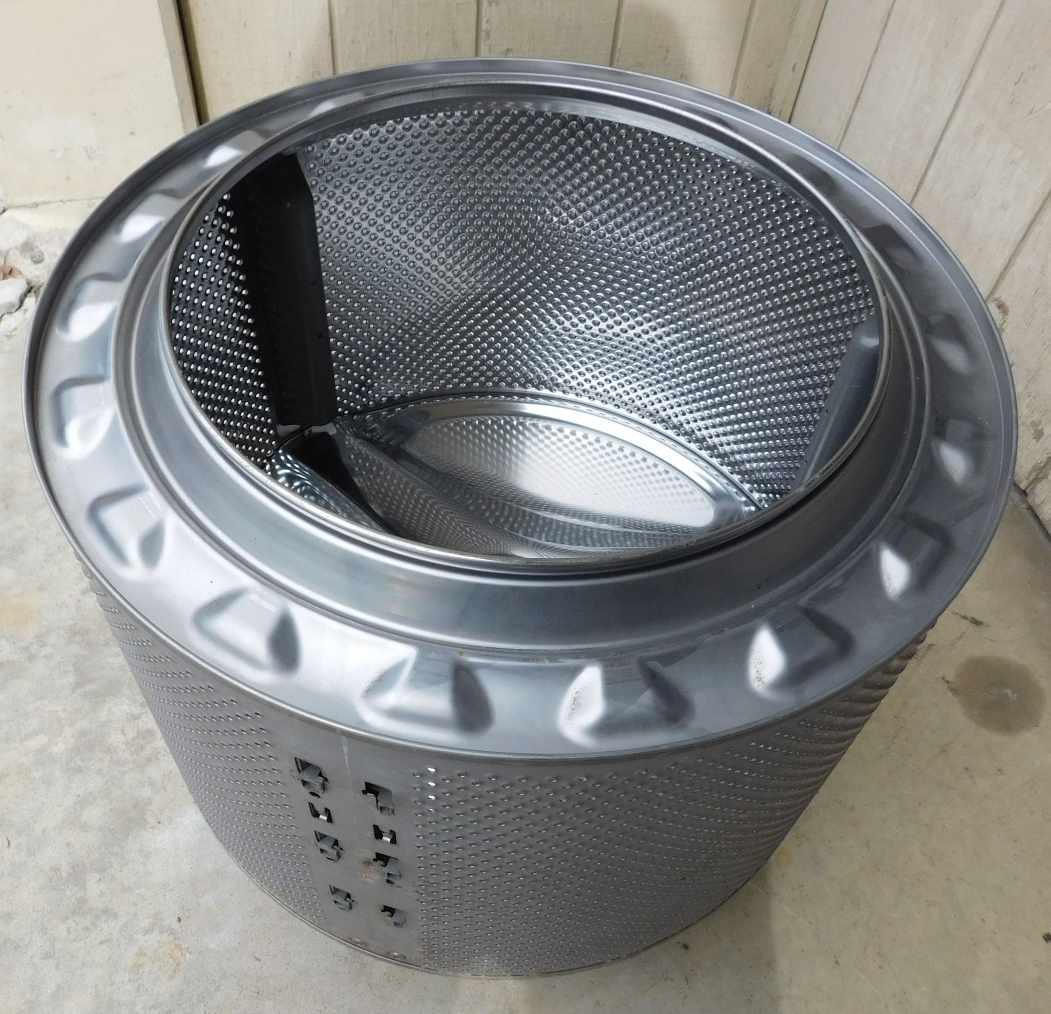 Fire Pit Front Load Washer Tub For Use As On Stand Fire Pit