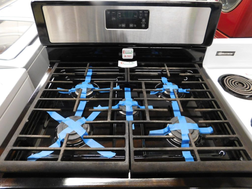 STOVE WHIRLPOOL BLACK & STAINLESS STEEL GAS PRODUCT IDB161