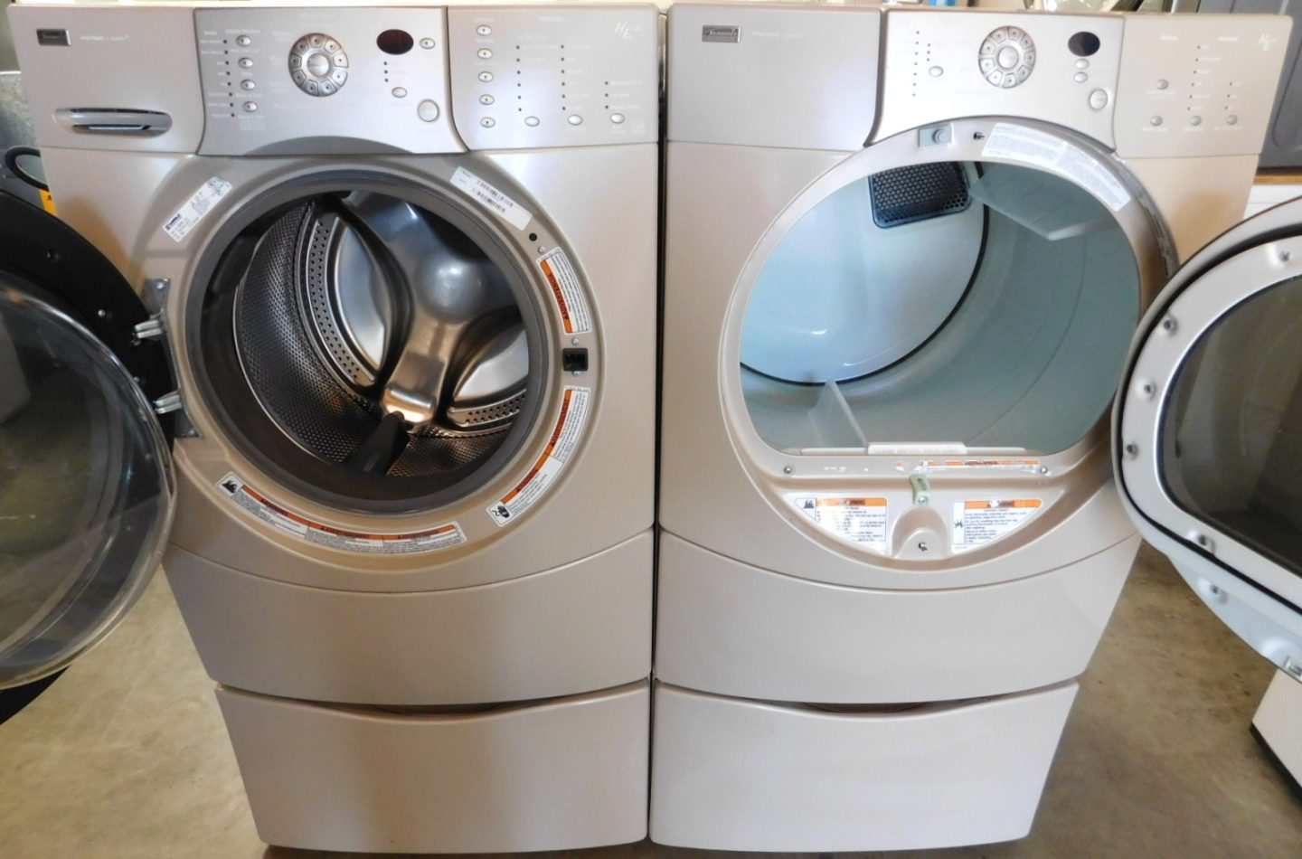 KENMORE WASHER AND GAS DRYER SET PETERSON 5923 PRODUCT ID A195