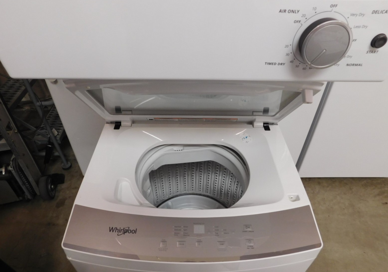 WET4024HW Whirlpool 24 Stacked Laundry Center Washer + Electric
