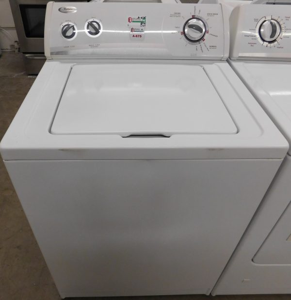 WASHER- WHIRLPOOL SUPER CAPACITY- HEAVY DUTY WASHER & GAS DRYER- PRODUCT ID#A-675 - Image 3