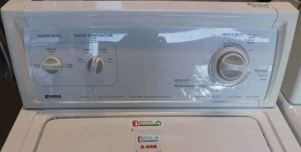 KENMORE SET- SUPER CAPACITY - WASHER AND GAS DRYER- SET PRODUCT ID#A-668 - Image 6