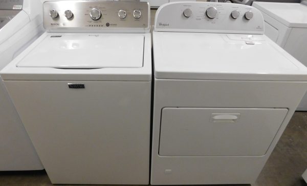 COMBINED KING SIZE MAYTAG WASHER AND WHIRLPOOL GAS DRYER- SET PRODUCT ID#A-655