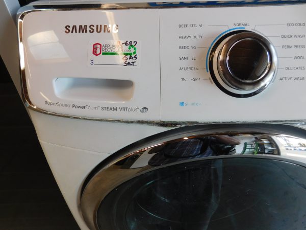 SAMSUNG WASHER AND GAS DRYER-WITH STEAM- ON PEDESTALS - PRODUCT ID# A-687 - Image 5