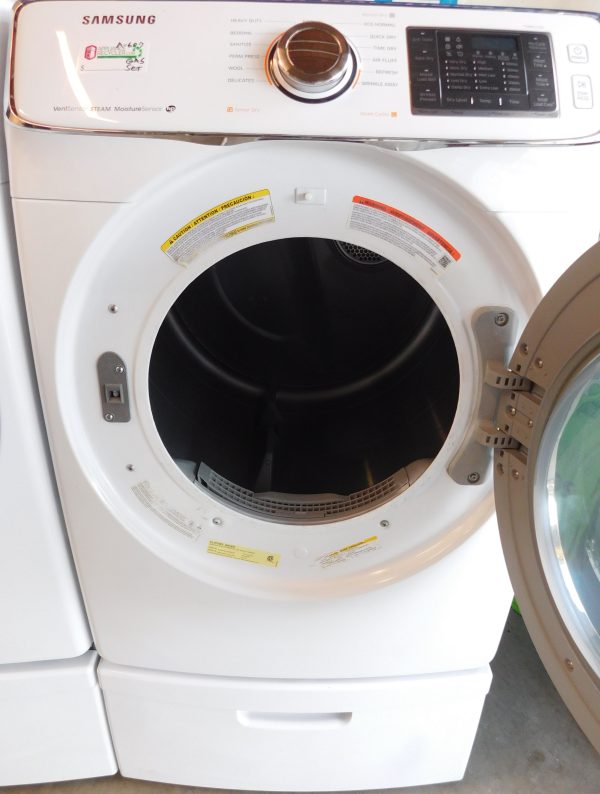 SAMSUNG WASHER AND GAS DRYER-WITH STEAM- ON PEDESTALS - PRODUCT ID# A-687 - Image 12