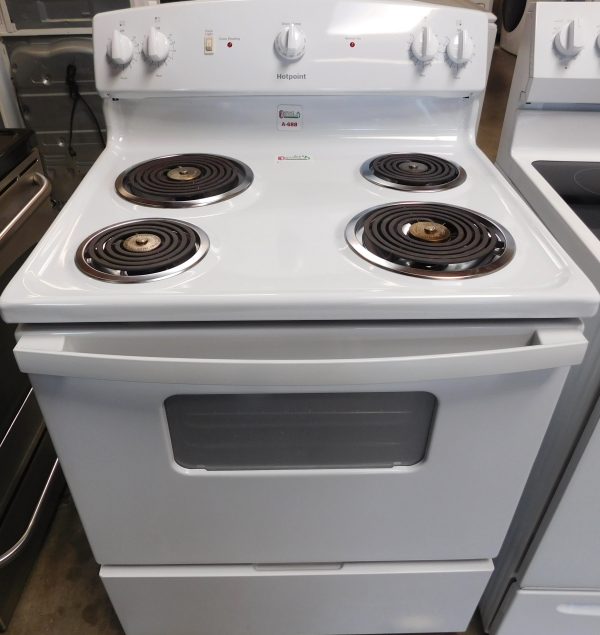 STOVE- 30 INCH (4 BURNER) HOTPOINT ELECTRIC GLASS TOP STOVE A-688