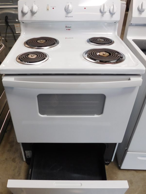 STOVE- 30 INCH (4 BURNER) HOTPOINT ELECTRIC GLASS TOP STOVE A-688 - Image 4