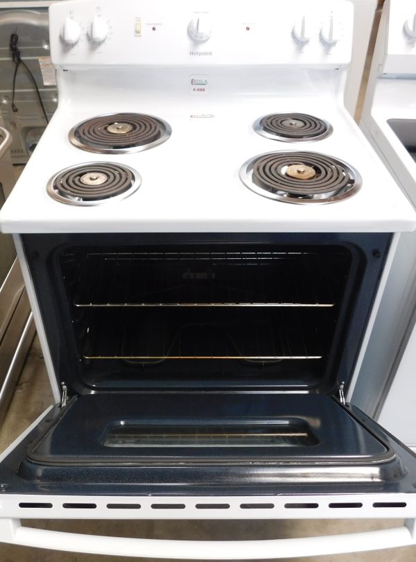 STOVE- 30 INCH (4 BURNER) HOTPOINT ELECTRIC GLASS TOP STOVE A-688 - Image 5