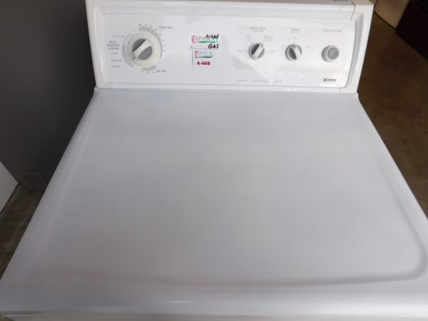 KENMORE SET- SUPER CAPACITY - WASHER AND GAS DRYER- SET PRODUCT ID#A-668 - Image 12