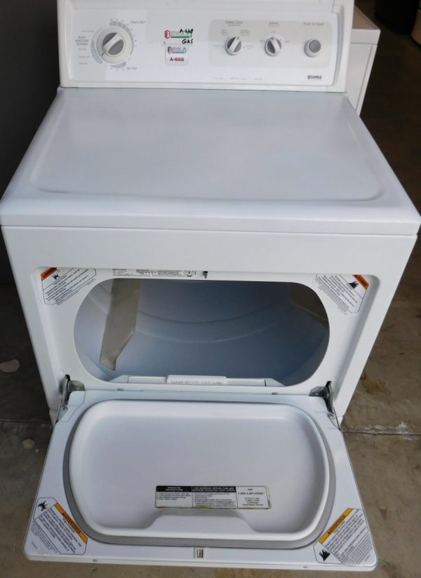 KENMORE SET- SUPER CAPACITY - WASHER AND GAS DRYER- SET PRODUCT ID#A-668 - Image 13