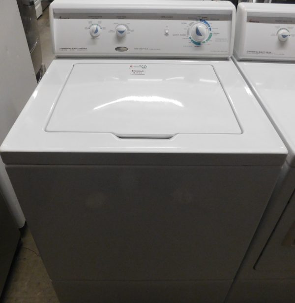 AMANA SET- (MADE BY ALLIANCE)-COMMERCIAL GRADE KING SIZE CAPACITY PLUS - (ALMOST NEW) WASHER AND GAS DRYER- SET PRODUCT ID#A-690 - Image 3