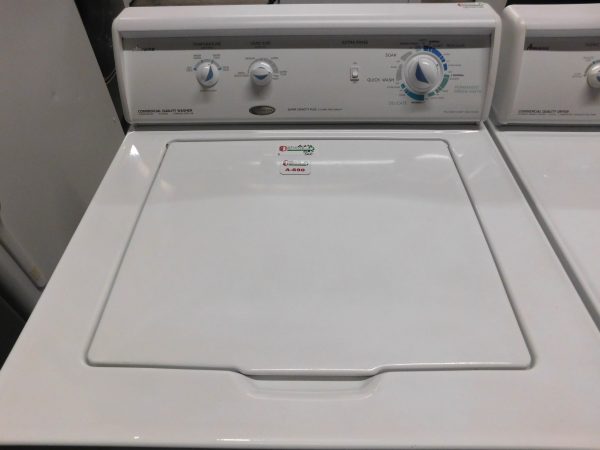 AMANA SET- (MADE BY ALLIANCE)-COMMERCIAL GRADE KING SIZE CAPACITY PLUS - (MARTINA NIETO) CPU 02/08/25  (ALMOST NEW) WASHER AND GAS DRYER- SET PRODUCT ID#A-690 - Image 4