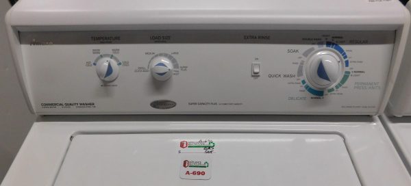 AMANA SET- (MADE BY ALLIANCE)-COMMERCIAL GRADE KING SIZE CAPACITY PLUS - (ALMOST NEW) WASHER AND GAS DRYER- SET PRODUCT ID#A-690 - Image 5