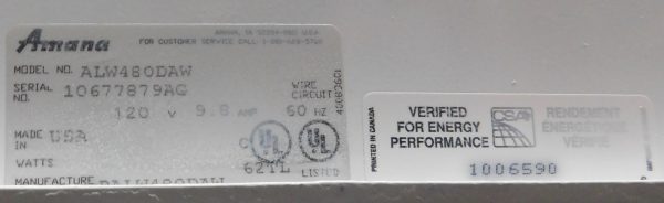 AMANA SET- (MADE BY ALLIANCE)-COMMERCIAL GRADE KING SIZE CAPACITY PLUS - (ALMOST NEW) WASHER AND GAS DRYER- SET PRODUCT ID#A-690 - Image 9