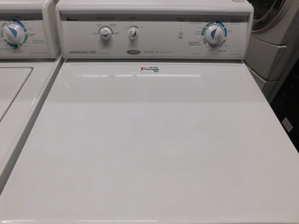 AMANA SET- (MADE BY ALLIANCE)-COMMERCIAL GRADE KING SIZE CAPACITY PLUS - (MARTINA NIETO) CPU 02/08/25  (ALMOST NEW) WASHER AND GAS DRYER- SET PRODUCT ID#A-690 - Image 11