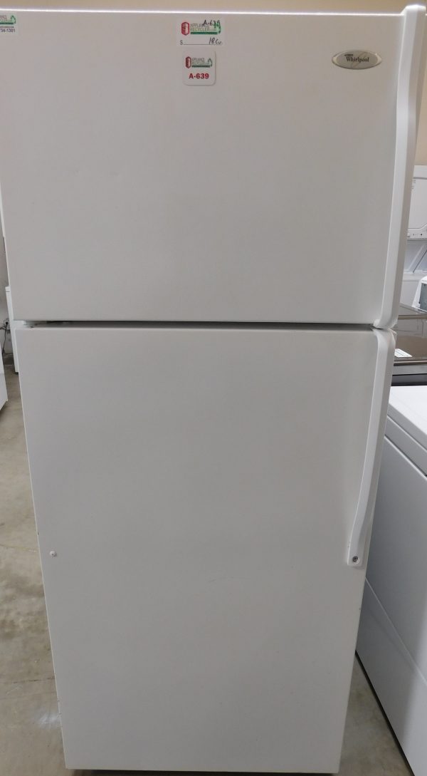 18 CU. FT.  WHIRLPOOL TOP FREEZER REFRIGERATOR  A-639