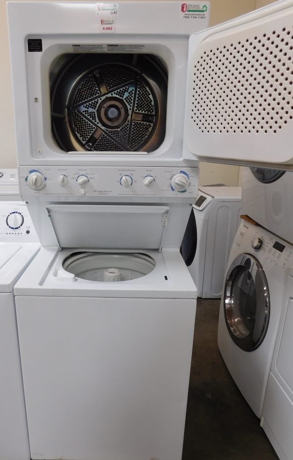STACKED FRIGIDAIRE (FULL SIZE) WASHER & (GAS) DRYER PRODUCT ID#A-652 - Image 4