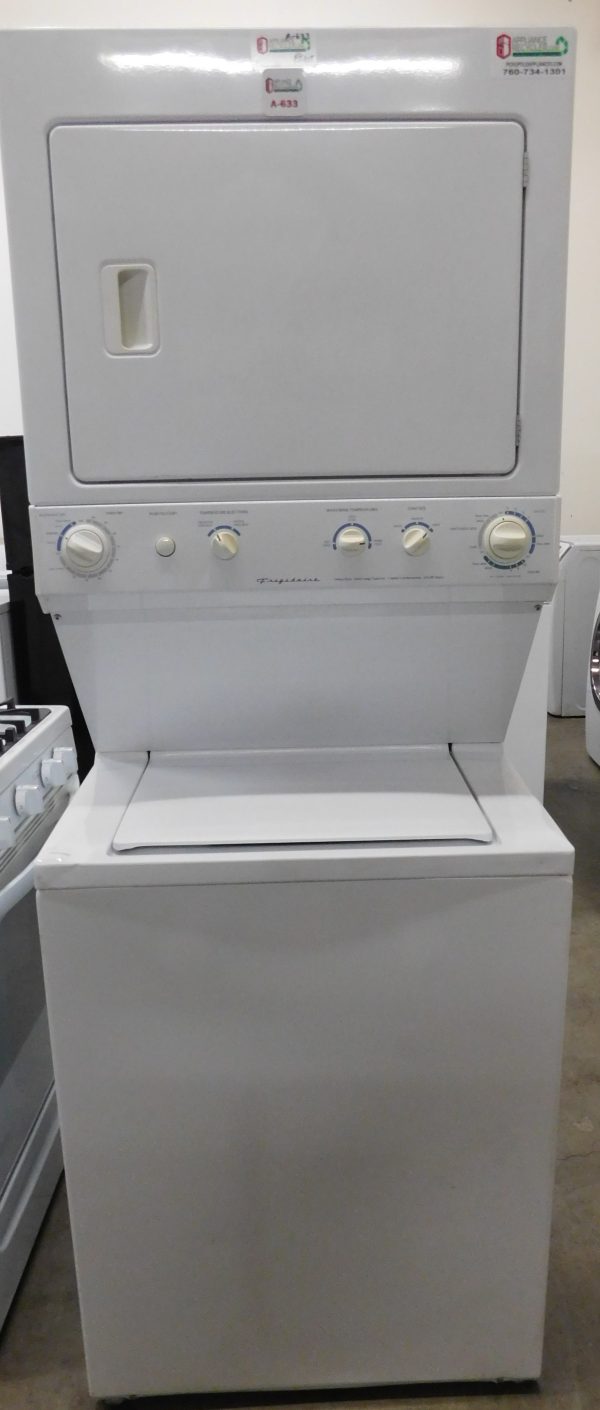 STACK FRIGIDAIRE WASHER & DRYER (FULL SIZE 220V ELECTRIC) A-633