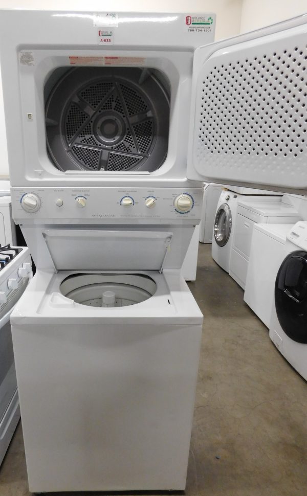 STACK FRIGIDAIRE WASHER & DRYER (FULL SIZE 220V ELECTRIC) A-633 - Image 4