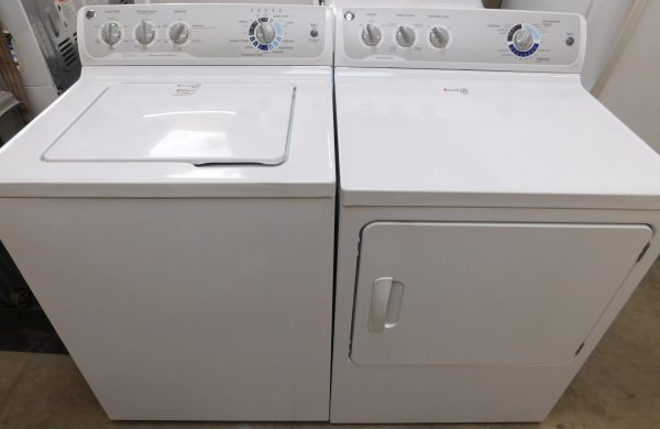 GENERAL ELECTRIC SET- SUPER CAPACITY - WASHER AND ELECTRIC DRYER- SET PRODUCT ID#A-596