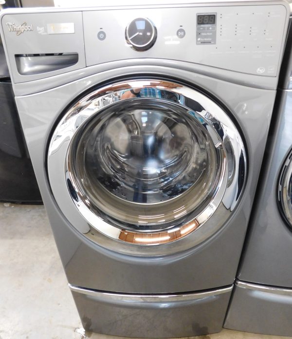 WHIRLPOOL WASHER AND ELECTRIC DRYER-WITH STEAM- ON PEDESTALS - PRODUCT ID# A-545 - Image 4