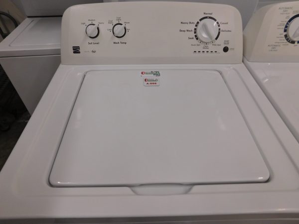 KENMORE/AMANA ELECTRIC SET- SUPER CAPACITY - WASHER AND DRYER- SET PRODUCT ID#A-555 - Image 4