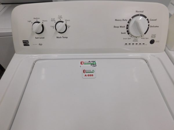 KENMORE/AMANA ELECTRIC SET- SUPER CAPACITY - WASHER AND DRYER- SET PRODUCT ID#A-555 - Image 5