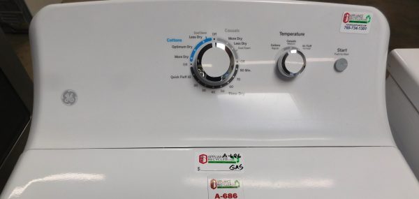 GENERAL ELECTRIC SET- SUPER CAPACITY - WASHER AND GAS DRYER- SET PRODUCT ID#A-686 - Image 12