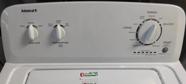 ADMIRAL WASHER- SUPER CAPACITY- HEAVY DUTY WASHER- PRODUCT ID#A-232 - Image 3