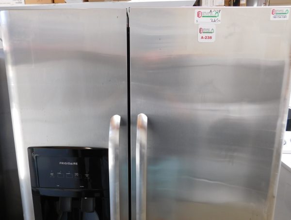 26 CU. FT. FRIGIDAIRE SIDE-BY-SIDE REFRIGERATOR & FREEZER (WITH ICE & WATER DISPENSER) (STAINLESS STEEL) A-238 - Image 2