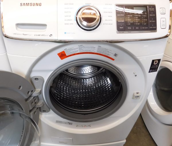 SAMSUNG WASHER AND GAS DRYER-WITH STEAM- ON PEDESTALS - PRODUCT ID# A-336 - Image 6