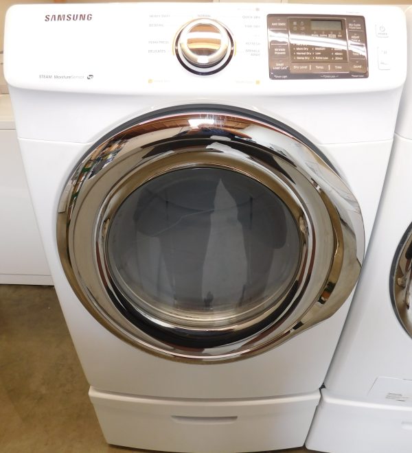SAMSUNG WASHER AND GAS DRYER-WITH STEAM- ON PEDESTALS - PRODUCT ID# A-336 - Image 10