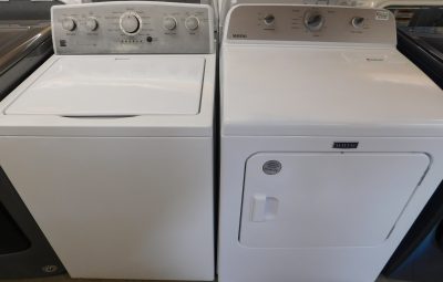 KENMORE WASHER & MAYTAG ELECTRIC DRYER SET--KING SIZE CAPACITY- HEAVY DUTY- PRODUCT ID#A-210