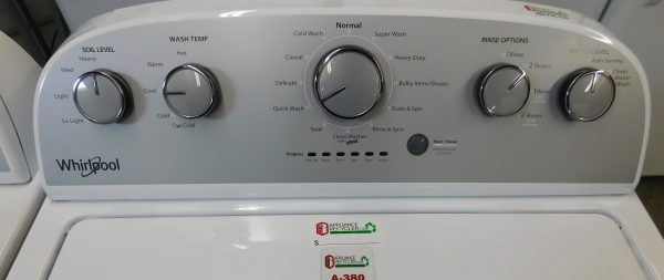 WHIRLPOOL WASHER & DRYER SET ELECTRIC--KING SIZE CAPACITY- HEAVY DUTY- PRODUCT ID#A-380 - Image 5