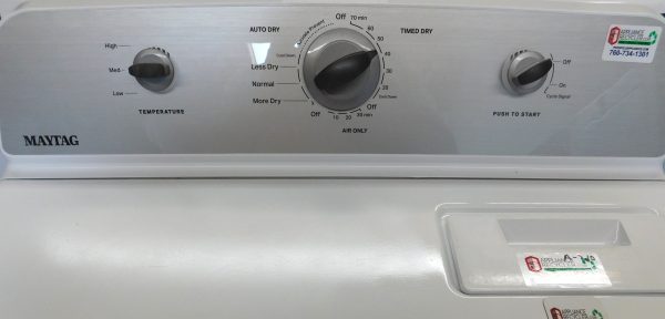 DRYER- MAYTAG (VERY NEW) KING SIZE CAPACITY ELECTRIC- A-210 - Image 3