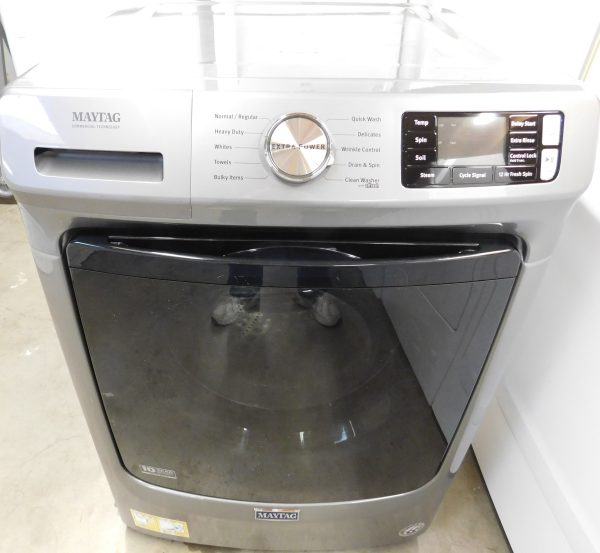 FRONT LOAD- (VERY NEW) MAYTAG (KING SIZE) (GREY) FRONT LOAD WASHER - A-167  (FRONT LOAD)