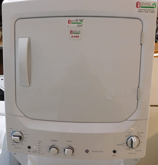 STACKED GENERAL ELECTRIC (FULL SIZE) WASHER & (GAS) DRYER PRODUCT ID#A-445 - Image 3