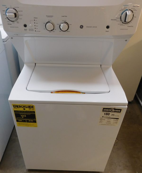 STACKED GENERAL ELECTRIC (FULL SIZE) WASHER & (GAS) DRYER PRODUCT ID#A-445 - Image 4