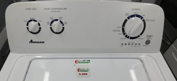 AMANA WASHER- SUPER SIZE CAPACITY- (NEW) HEAVY DUTY WASHER- PRODUCT ID#A-269 - Image 3
