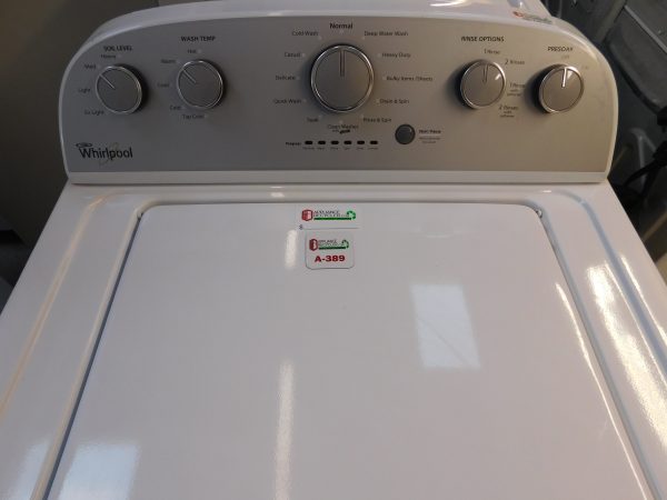 WHIRLPOOL WASHER- KING SIZE CAPACITY- HEAVY DUTY WASHER- PRODUCT ID#A-389 - Image 3