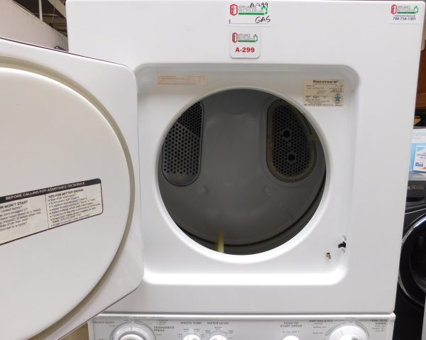 STACKED KENMORE (24 INCH) WASHER & (GAS) DRYER PRODUCT ID#A-299 - Image 6