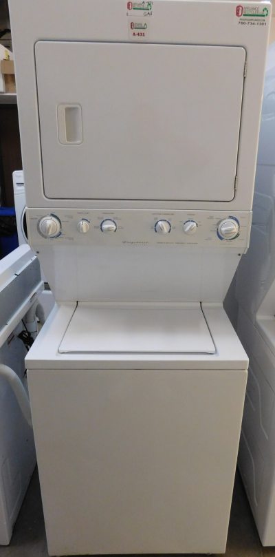 STACKED FRIGIDAIRE (FULL SIZE) WASHER & (GAS) DRYER PRODUCT ID#A-431