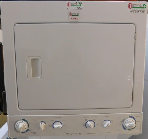 STACKED FRIGIDAIRE (FULL SIZE) WASHER & (GAS) DRYER PRODUCT ID#A-431 - Image 2