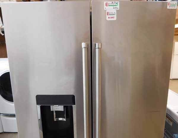 24 CU. FT. KITCHEN AID SIDE-BY-SIDE REFRIGERATOR & FREEZER (WITH ICE & WATER DISPENSER) (STAINLESS STEEL)  A-347 - Image 2