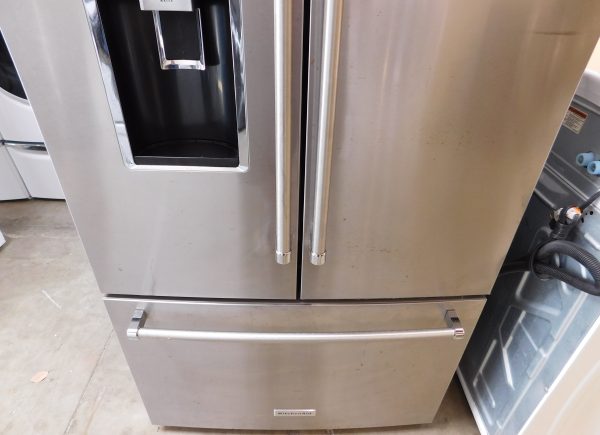 24 CU. FT. KITCHEN AID SIDE-BY-SIDE REFRIGERATOR & FREEZER (WITH ICE & WATER DISPENSER) (STAINLESS STEEL)  A-347 - Image 4