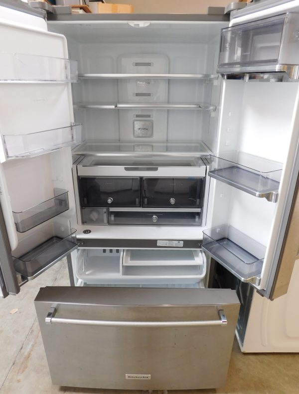 24 CU. FT. KITCHEN AID SIDE-BY-SIDE REFRIGERATOR & FREEZER (WITH ICE & WATER DISPENSER) (STAINLESS STEEL)  A-347 - Image 7