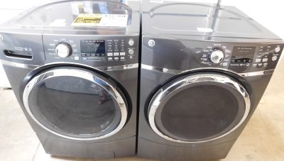 GENERAL ELECTRIC (NEW) WASHER AND ELECTRIC DRYER SET - (FRONT LOAD) PRODUCT ID# A-627