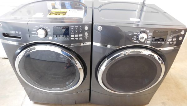 GENERAL ELECTRIC (NEW) WASHER AND ELECTRIC DRYER SET - (FRONT LOAD) PRODUCT ID# A-627